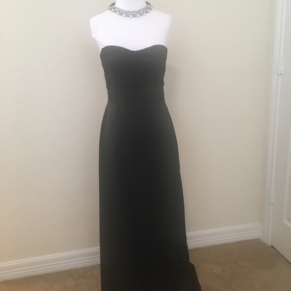 BCBG satin black gown size 4